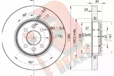 R BRAKE 78rbd27829 -  Тормозной диск